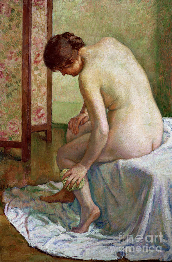 The Bather Painting by Theo van Rysselberghe
