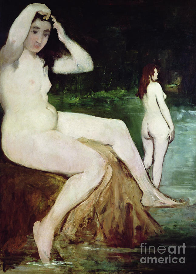 The Bathers by Manet Painting by Edouard Manet