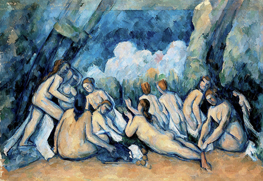Paul Cezanne French The Large Bathers Canvas Art Print Poster