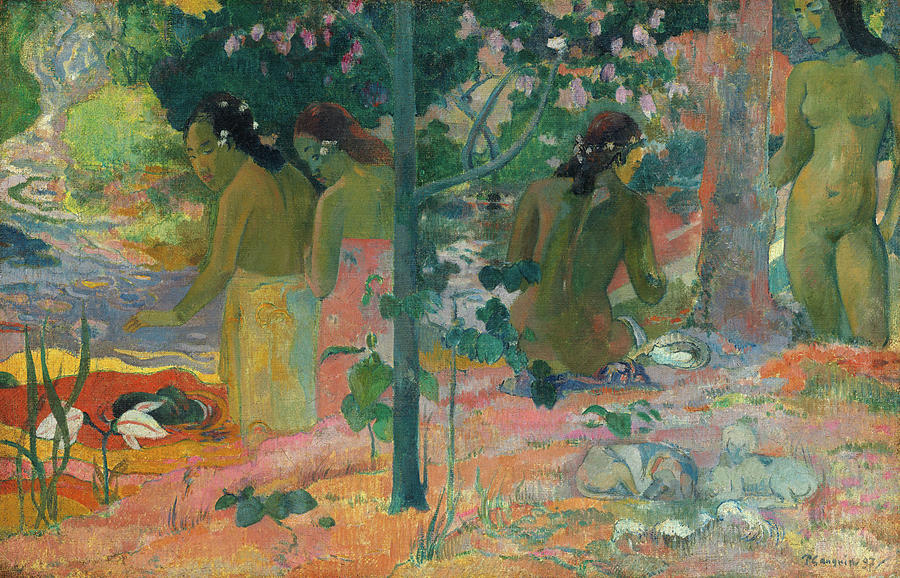 Impressionism Painting - The Bathers by Paul Gauguin