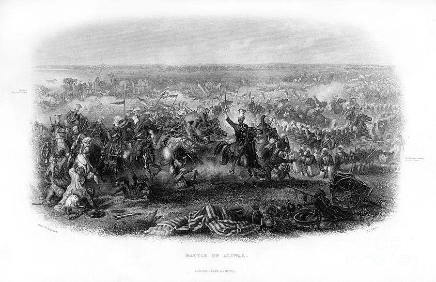 The Battle Of Aliwal, 19th Drawing by Print Collector