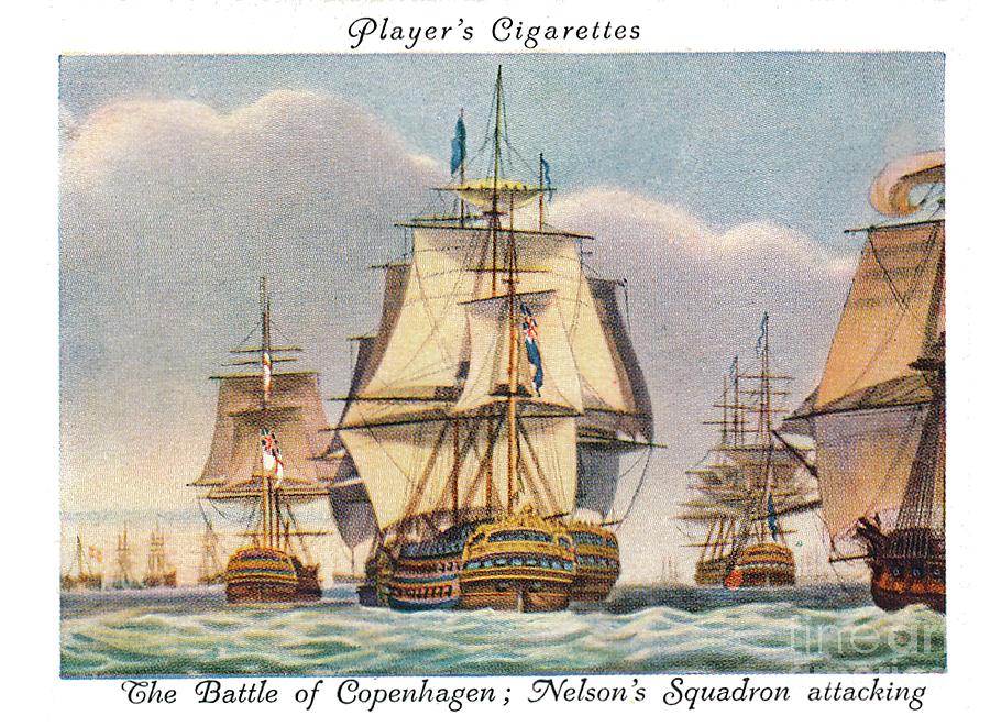 The Battle Of Copenhagen Nelsons Drawing by Print Collector