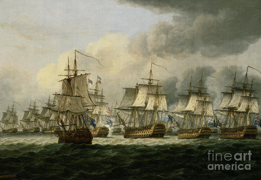 The Battle Of Doggerbank, 5 August 1781, 1834 Painting by Thomas Luny