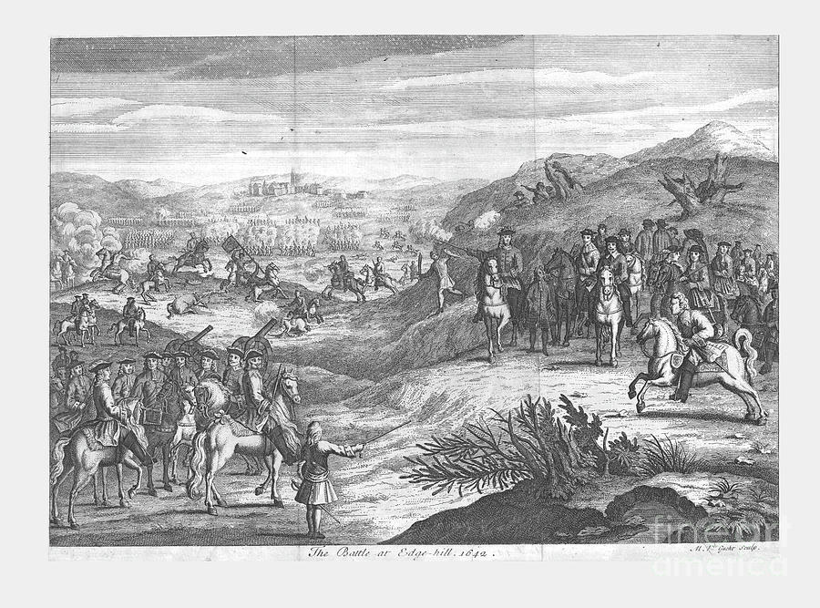 The Battle Of Edge-hill Drawing by Print Collector