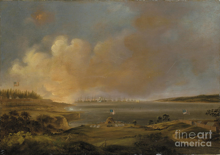 The Battle Of Fort Mchenry Painting By Alfred Jacob Miller Pixels   The Battle Of Fort Mchenry Alfred Jacob Miller 