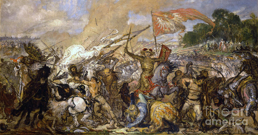 The Battle Of Grunwald Sketch. Artist Drawing by Heritage Images