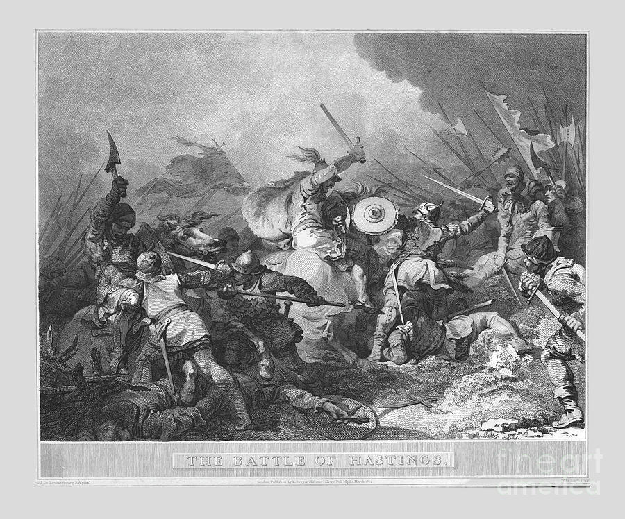 The Battle Of Hastings Drawing by Print Collector