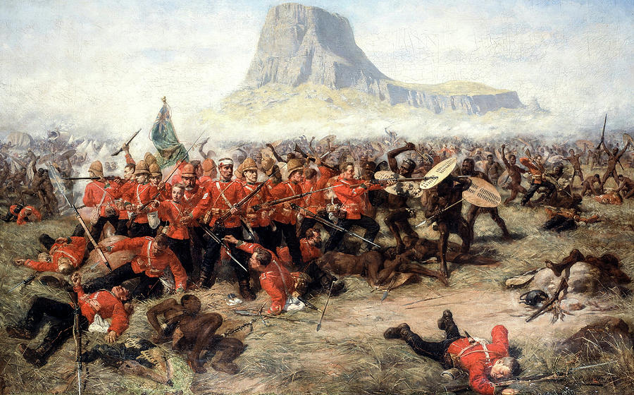Fripp Painting - The Battle of Isandlwana, 1885 by Charles Edwin Fripp