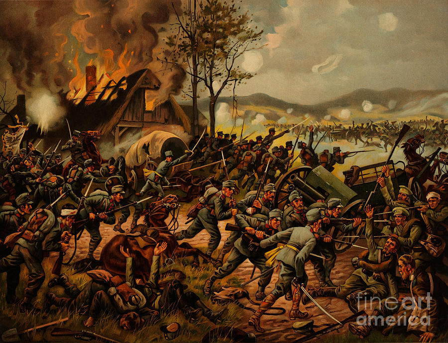 The Battle Of Krasnik Started On August Drawing by Heritage Images