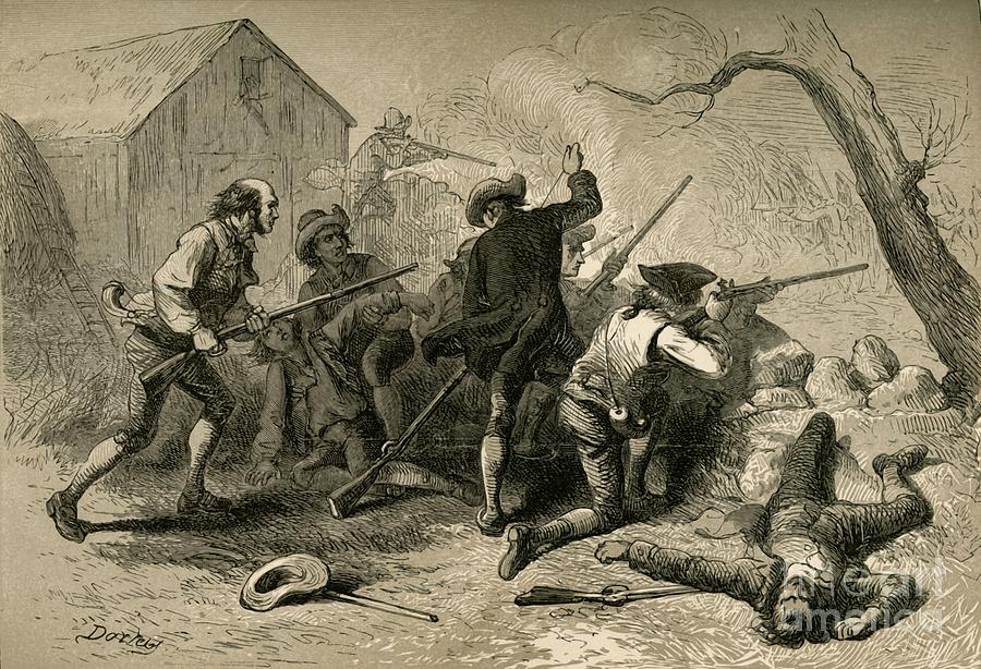 The Battle Of Lexington Drawing by Print Collector