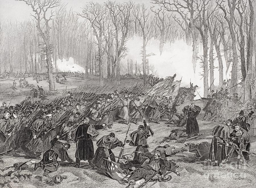 The Battle Of Mill Creek, Kentucky, 1862 Painting by Alonzo Chappel