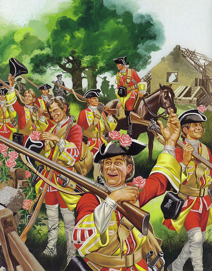 The Battle Of Minden, 1759 Painting by Ron Embleton