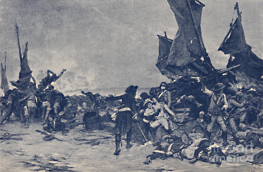 The Battle Of Quiberon Drawing by Print Collector