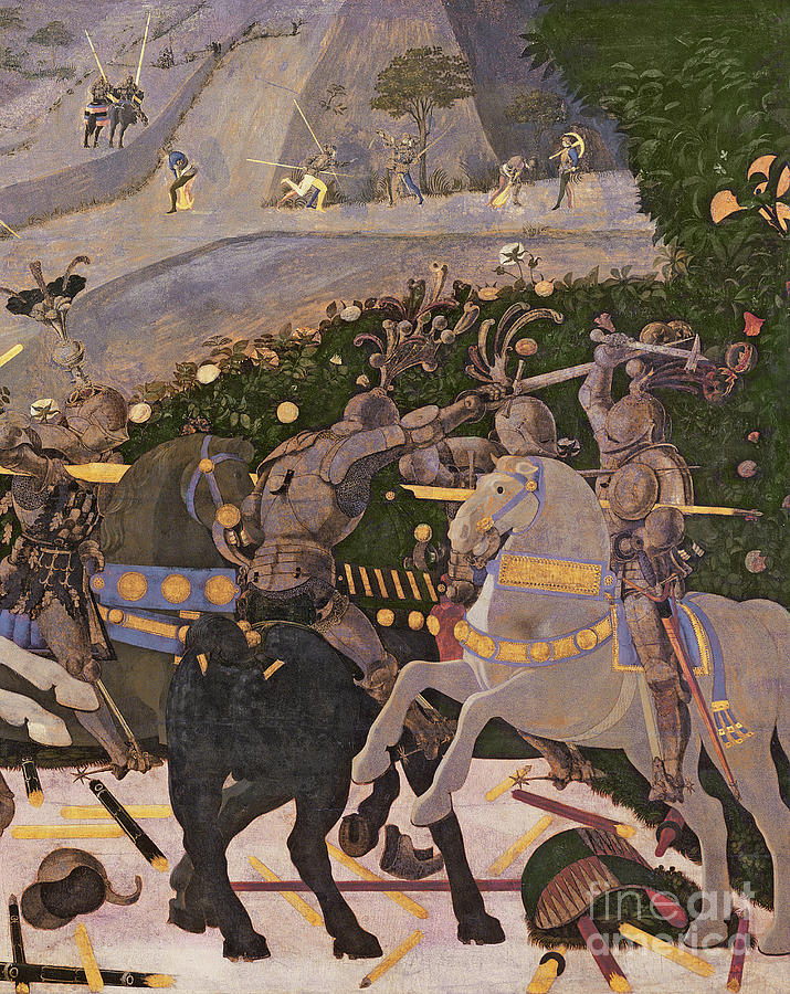 The Battle Of San Romano, Detail Painting by Paolo Uccello