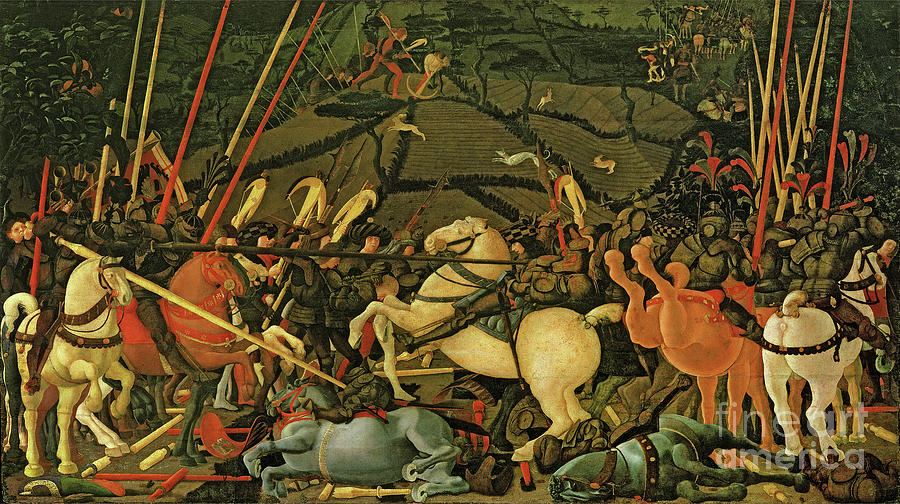 The Battle Of San Romano In 1432 Painting by Paolo Uccello