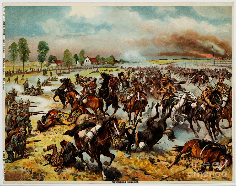 The Battle Of Tannenberg, August 1914 Drawing by Heritage Images