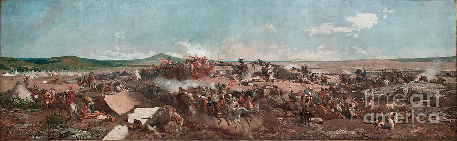 The Battle Of Tetuán. Artist Fortuny Drawing by Heritage Images