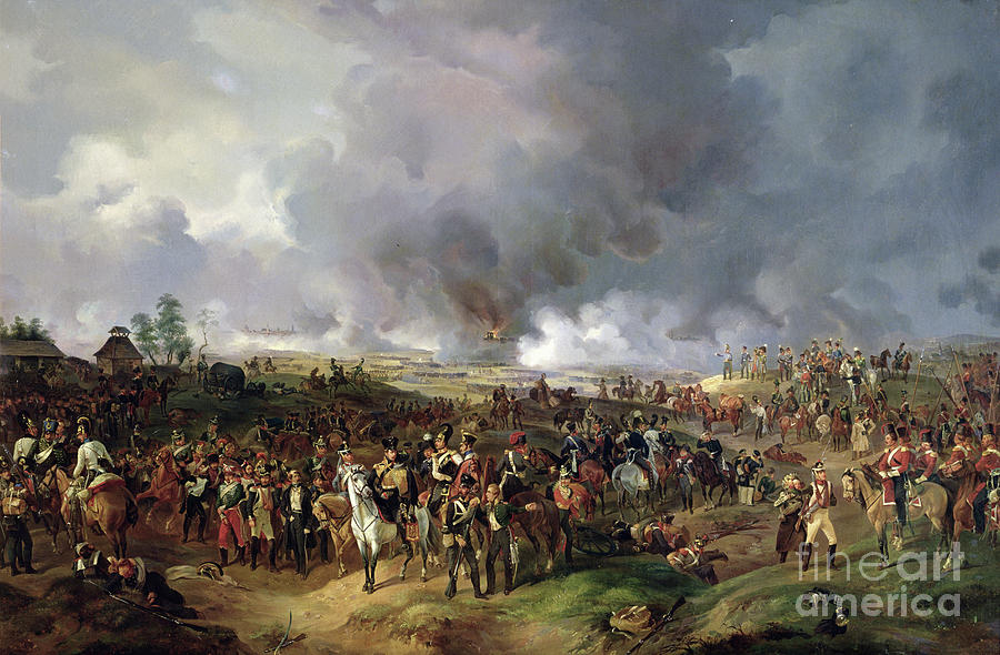 The Battle Of The Nations Of Leipzig, 1813 Painting by Alexander Ivanovich Sauerweid