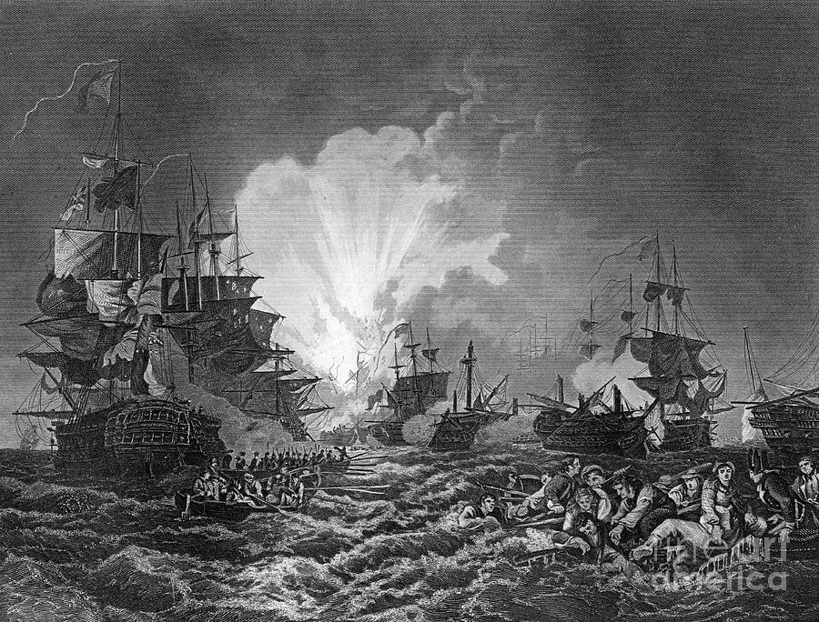 The Battle Of The Nile, Egypt, 1 August Drawing by Print Collector