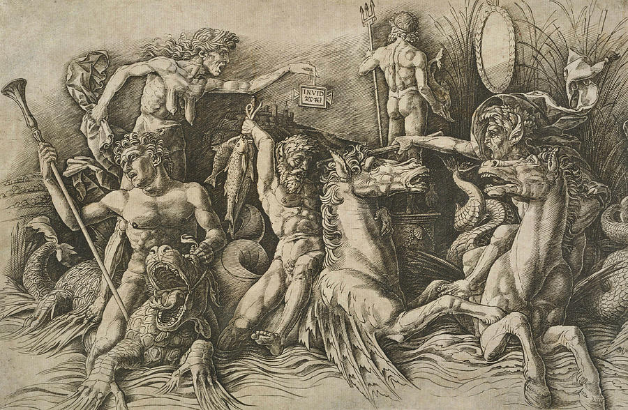 The Battle of the Sea Gods Relief by Andrea Mantegna
