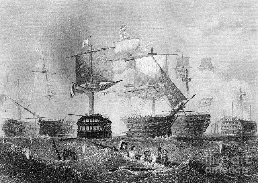 The Battle Of Trafalgar, 21 October Drawing by Print Collector