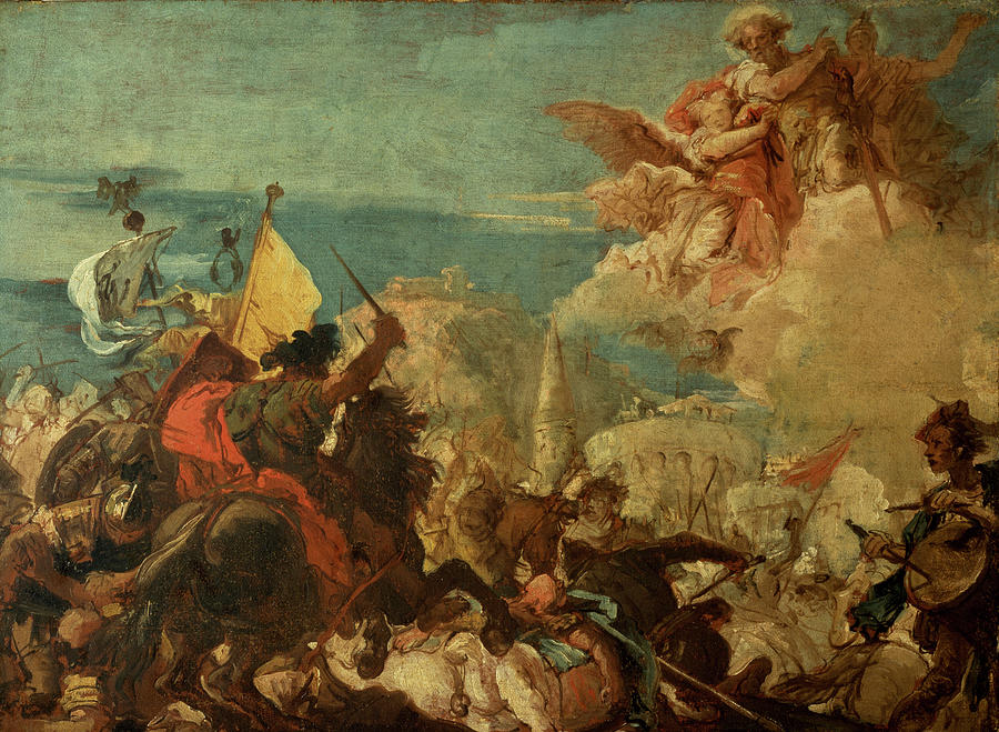 The Battle (saint Faustinus And Jovita Painting by Giovanni Domenico