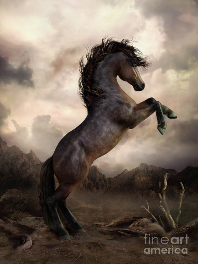 The Bay Horse Digital Art by Shanina Conway