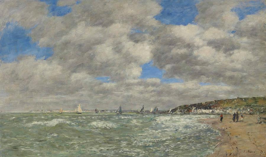 The Beach, 1879 Painting by Eugene Boudin - Fine Art America