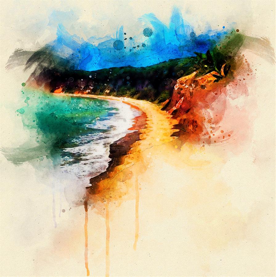 Beach Painting - The Beach by ArtMarketJapan Beach Painting - The Beach by ArtMarketJapan