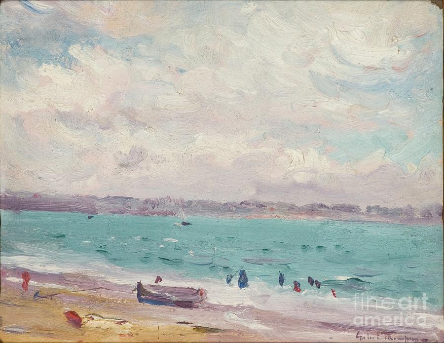 The Beach At St Malo, 1881-1935 Drawing by Heritage Images