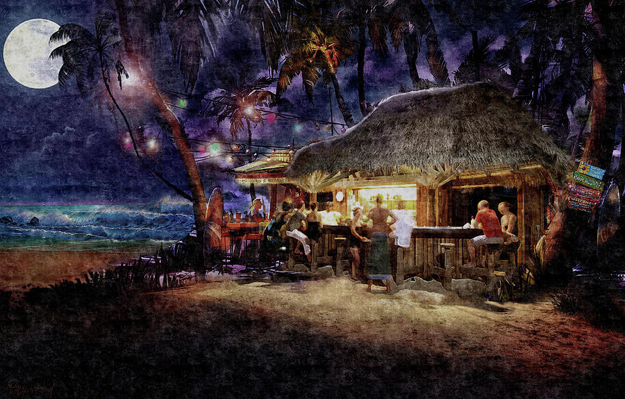 Beach Painting - The Beach Bar by Murray Henderson Fine Art