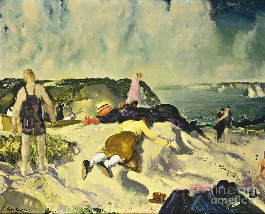 The Beach, Newport, C.1919 Painting by George Wesley Bellows