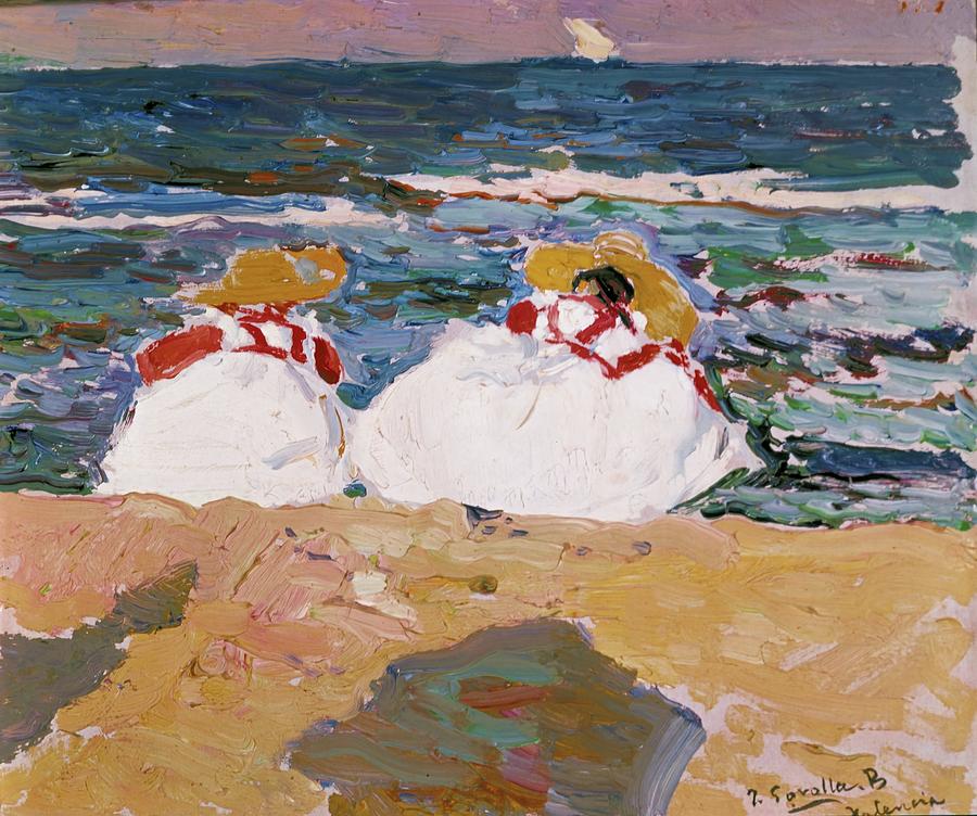 The beach of Valencia. Painting by Joaquin Sorolla -1863-1923-