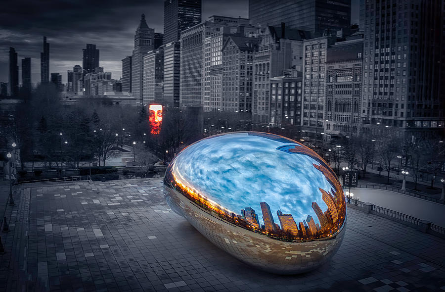 Chicago Photograph - The Bean by Michael Zheng