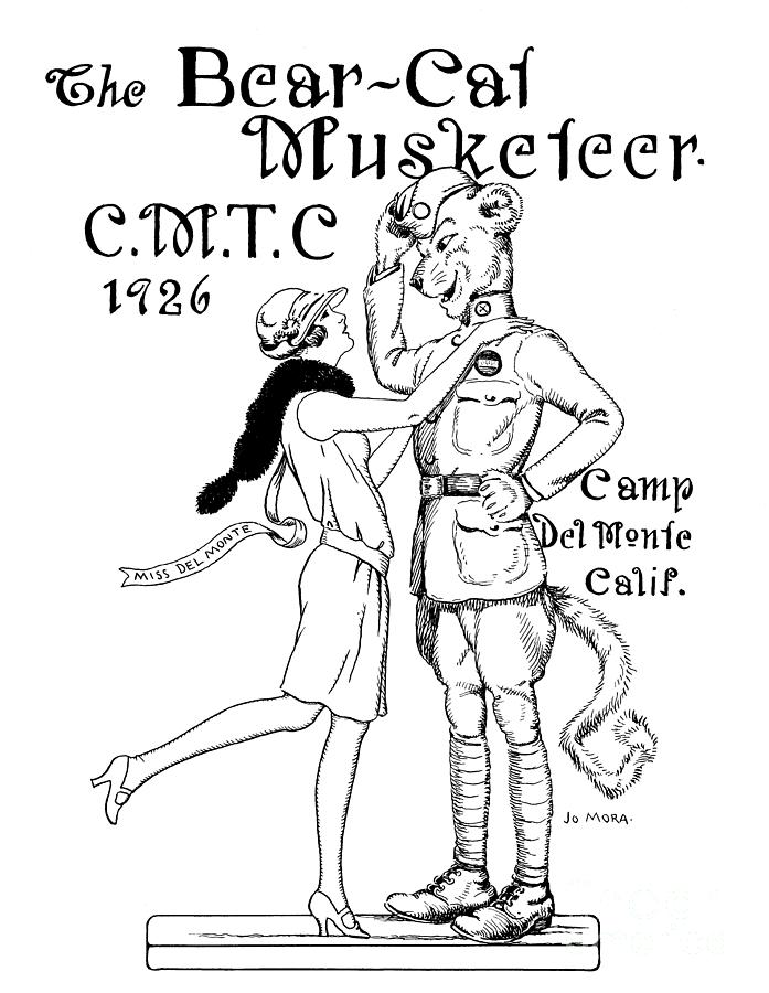 Musketeer Photograph - The Bear-Cat Musketeer C. M. T. C. 1926 by Monterey County Historical Society