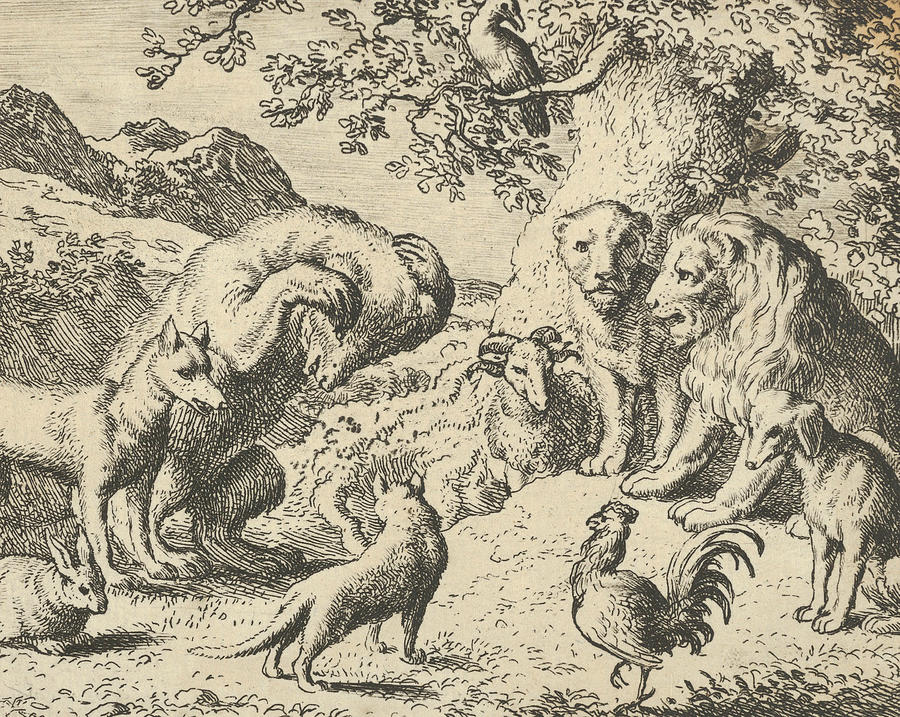 The Bear Seeks Justice from the Lion Against Renard Relief by The Bear Seeks Justice from the Lion Against Renard