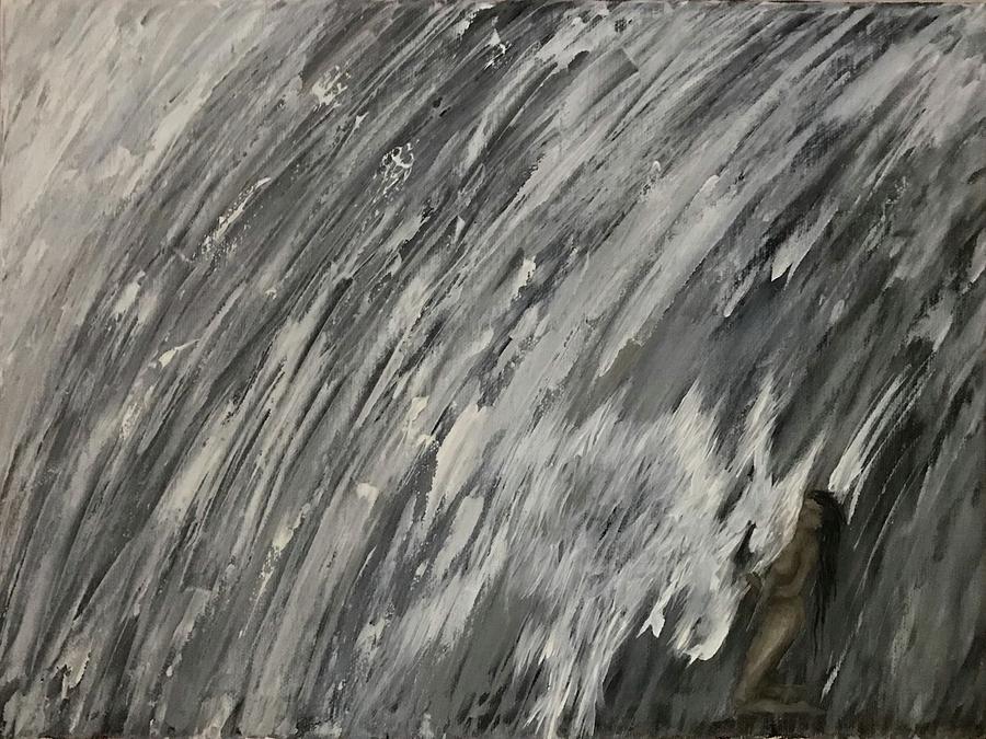 The Beast Of The Waterfall Painting