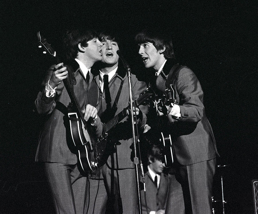 Paul Mccartney Photograph - The Beatles 1964 Us Tour. L-r Paul by Popperfoto