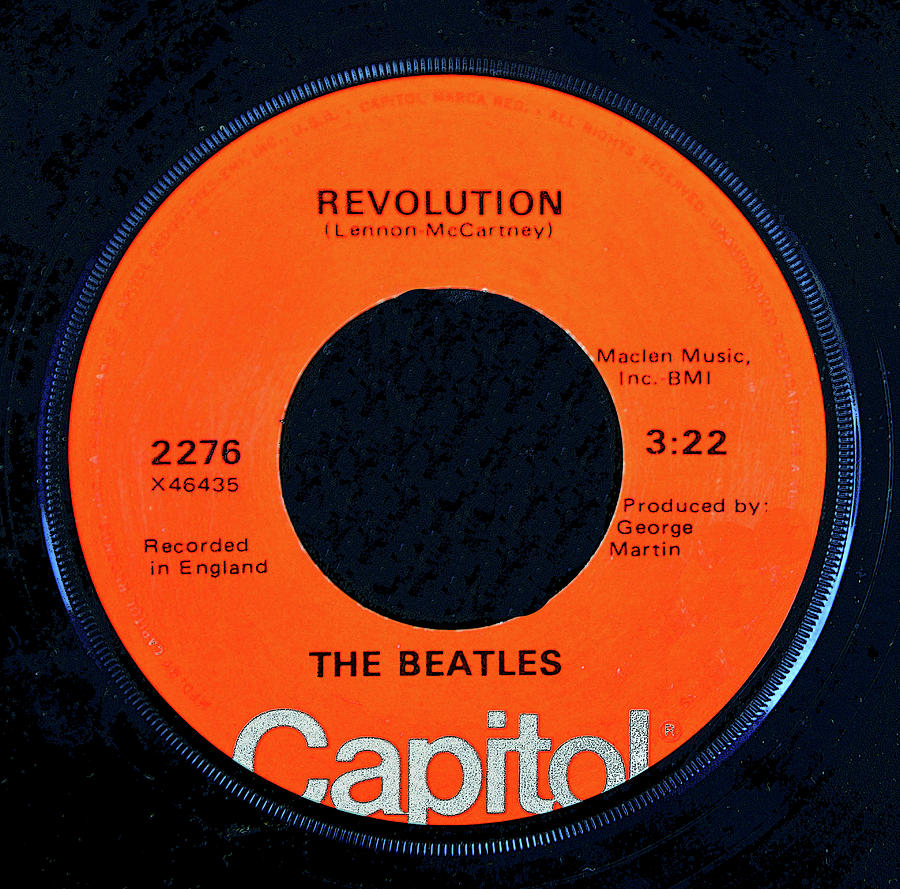 The Beatles 45 record Revolution Digital Art by David Lee Thompson