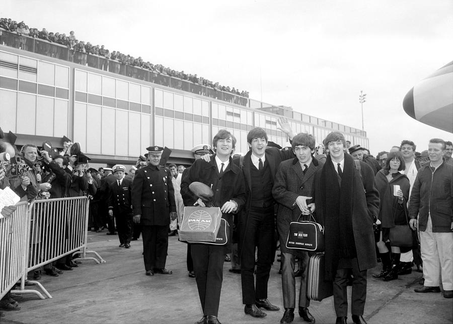 The Beatles Arrive At Kennedy Airport Photograph by New York Daily News Archive