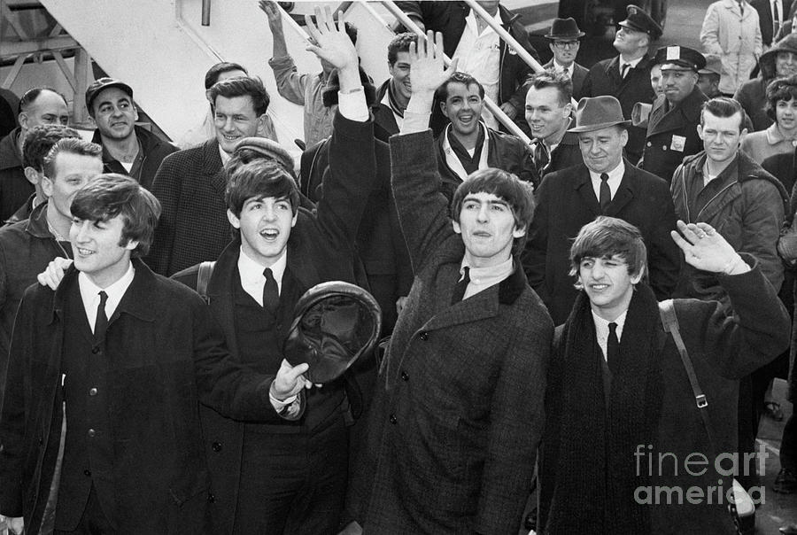 The Beatles Arriving At Jfk Airport Photograph by Bettmann