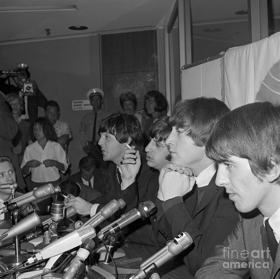The Beatles At A Press Conference Photograph by Bettmann