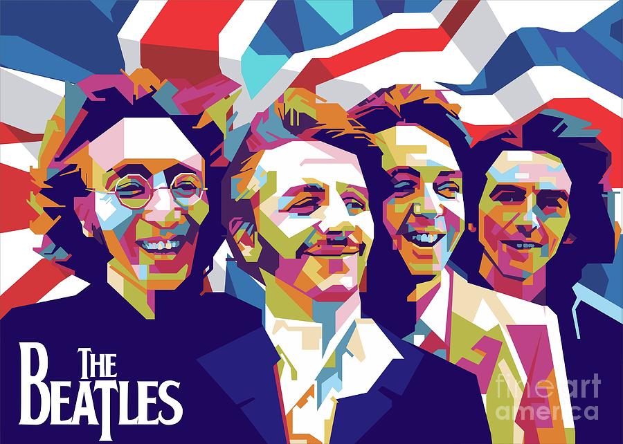The Beatles Digital Art - The Beatles  by Gilar Artoholic