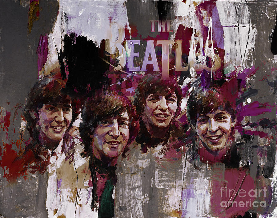 The Beatles Painting - The Beatles  by Gull G