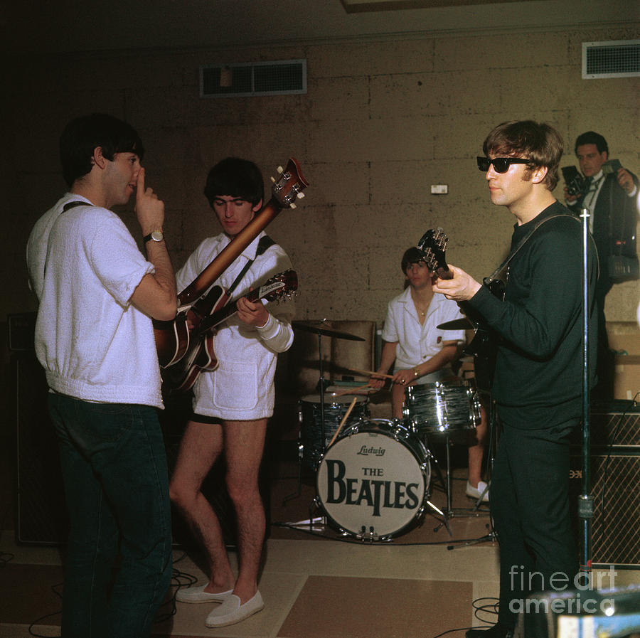 The Beatles Rehearsing Photograph by Bettmann