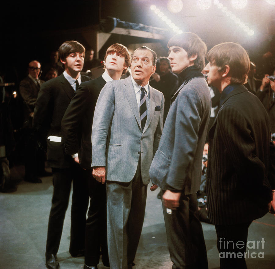 The Beatles With Ed Sullivan Photograph by Bettmann
