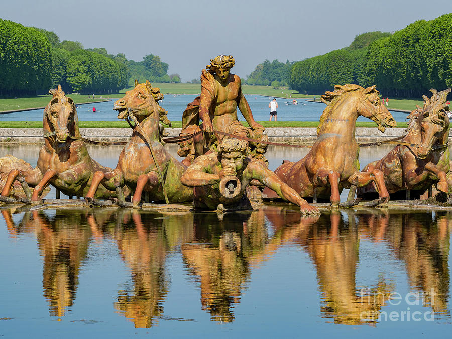 Paris Photograph - The beautiful Apollo Fountain of Place of Versailles by Chon Kit Leong