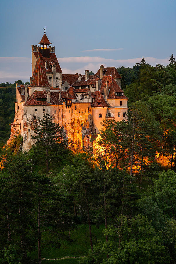 The Beautiful Bran Castle, Also Known As Draculas Castle, In Transylvania, Romania. Photograph