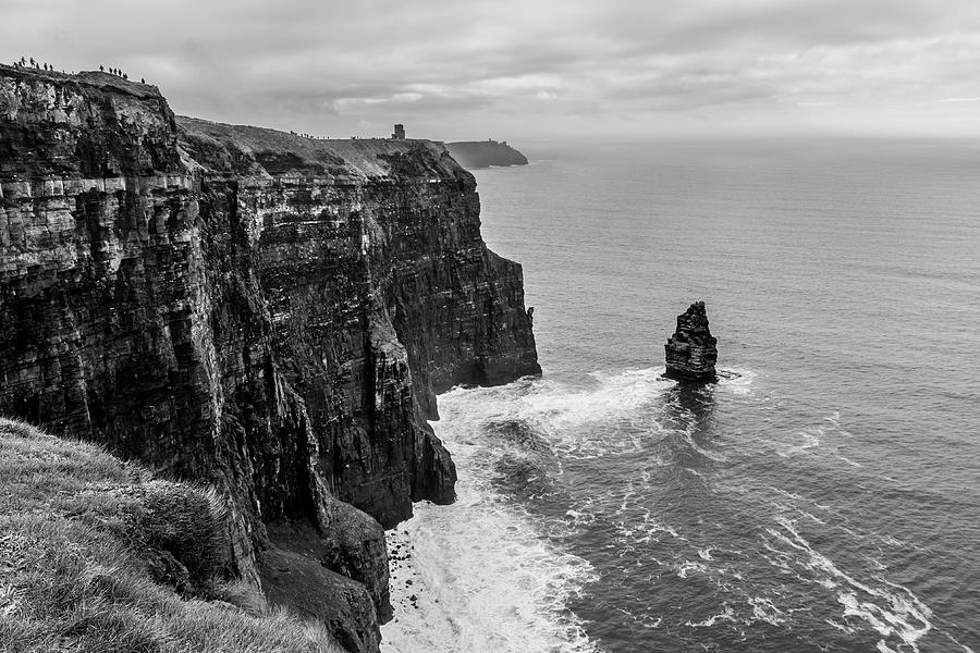 Black And White Photograph - The beautiful Cliffs of Moher - Ireland by Kleber Seidel