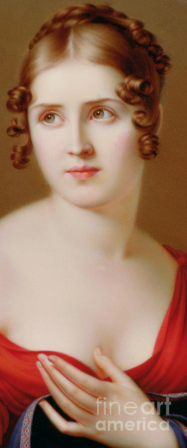 The Beautiful Greek, Marie Pauline Bonaparte, Princess Borghese Painting by Salomon Counis